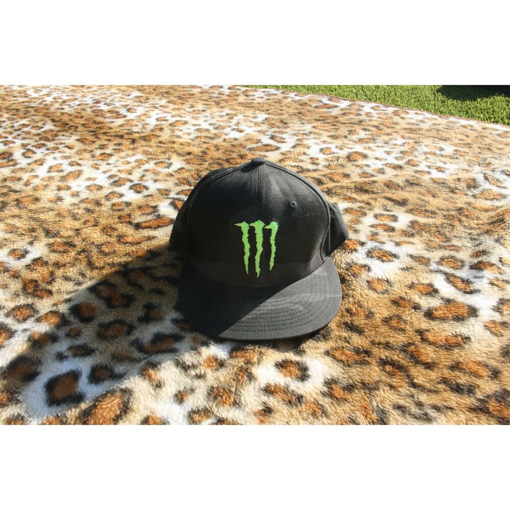 Vintage Monster Energy Racing Hat Y2K Nascar Grunge Graphic One Size